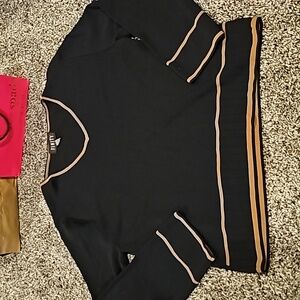 Finity black with brown stripe Top - XL